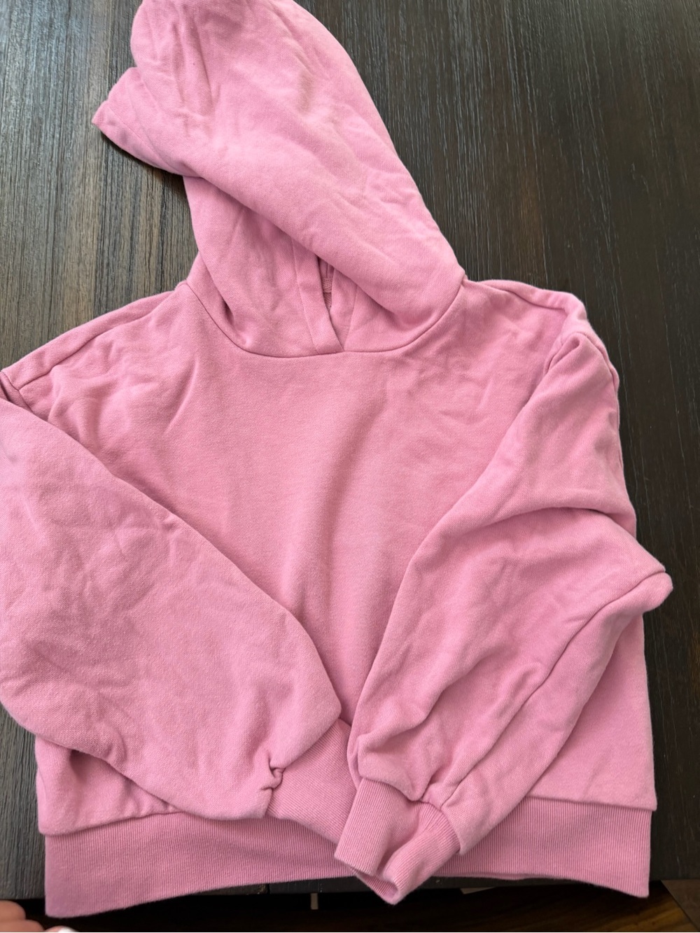 Kids Pink Hooded Pullover Sweatshirt